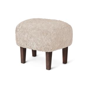 Audo - Ingeborg Repose-pieds, chêne teinté foncé / Sheepski…