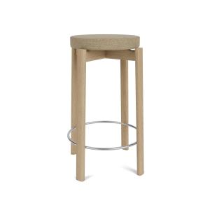 Audo - Passage Tabouret de bar, H 66 cm Ø 33 cm, chêne natu…