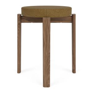 Audo - Passage Tabouret, noix / or (tissu Audo Bouclé 06)