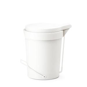 Authentics - Poubelle à pédale Tip 7 Litre, blanc / blanc