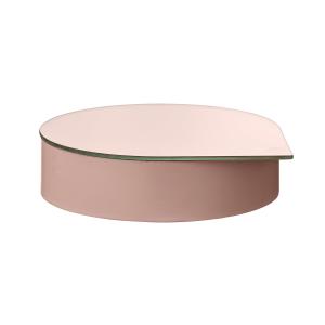 AYTM - Boîte à bijoux en gutta avec grand miroir, rose