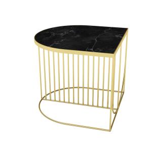 Aytm - Table basse sino, 50 x 50 cm, or / marbre noir