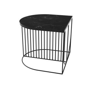 Aytm - Table basse sino, 50 x 50 cm, noir / marbre noir