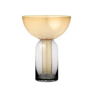 AYTM - Vase Torus, noir / ambre