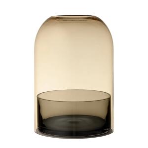 AYTM - Lanterne Tota, Ø 16,2 x H 23 cm, noir / ambre