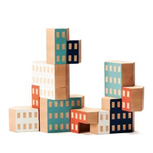 Areaware - Blockitecture, jeu de construction en bois, Habi…