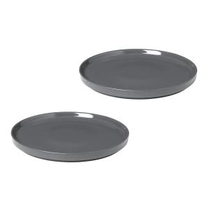 Blomus - Pilar Assiette à dessert, Ø 20 cm, pewter (set de…