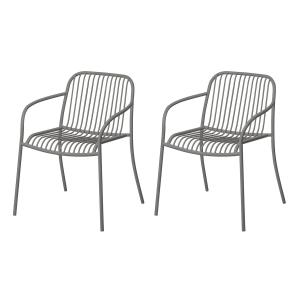 Blomus - Yua Wire Outdoor Chaise avec accoudoirs, granite g…