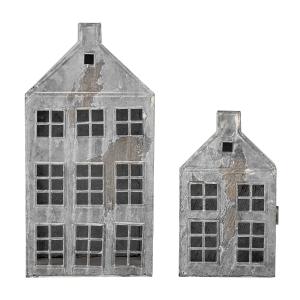 Bloomingville - Heidrun Lanterne, gris (set de 2)