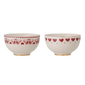 Bloomingville - Jolly Coupe de Noël, Ø 14 cm, rouge / blanc…