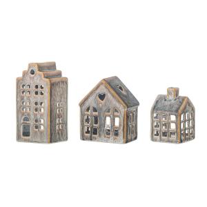 Bloomingville - Kalia Porte-bougies à réchaud, brun (set de…