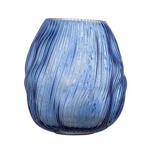 Bloomingville - Leyla Vase, H 22,5 cm, bleu