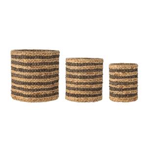 Bloomingville - Lillja corbeille, marron (set de 3)
