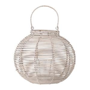 Bloomingville - Lanterne Malua avec verre, Ø 30 cm, blanc