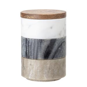 Bloomingville - Boîtes de rangement en marbre 3 pcs, multic…
