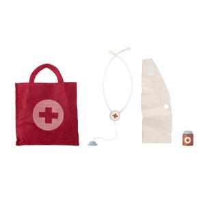 Bloomingville Mini - Elliott Set de jeu / médecin, rouge