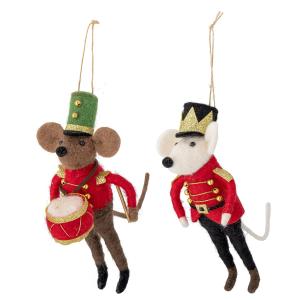 Bloomingville - Peo Ornament, rouge (set de 2)