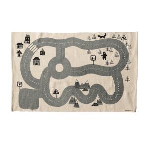 Bloomingville - Tapis jouet trafic, beige/gris