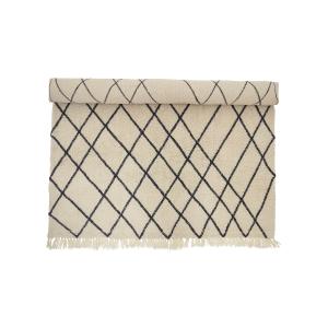 Bloomingville - Tapis en laine 300 x 200 cm, motif de losan…