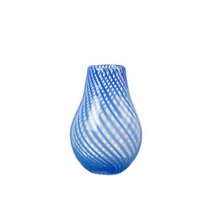 Broste Copenhagen - Ada Crossstripe Vase, H 22,5 cm, bleu i…