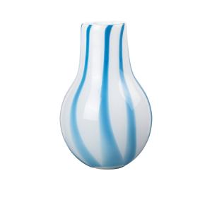 Broste Copenhagen - Ada Stripe Vase, H 37 cm, bleu clair
