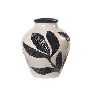 Broste Copenhagen - Herbert Vase Ø 25 x 30 cm, noir / rainy…