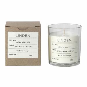 Broste Copenhagen - Bougie parfumée Linden, Ø 8 x H 8 cm, b…
