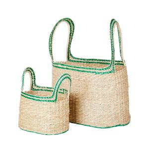 Broste Copenhagen - Lykke Corbeille, natural / jelly green…