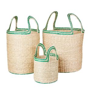 Broste Copenhagen - Lykke Corbeille, natural / jelly green…