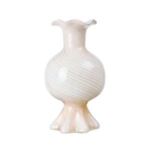Broste Copenhagen - Mella Vase, taupe sable / blanc cassé