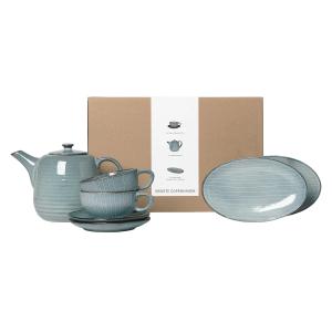 Broste Copenhagen - Nordic Sea Tee-Set, soft blue (5 pcs.)
