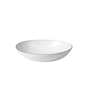 Broste Copenhagen - Salt Bol, 23 x 19,5 x 5 cm, blanc / noir