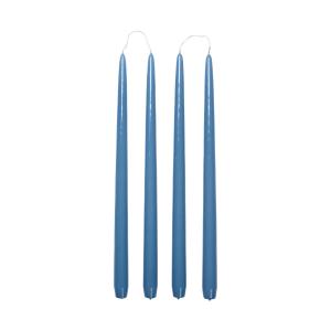 Broste Copenhagen - Smooth Bougie, H 38 cm, dusty blue (set…