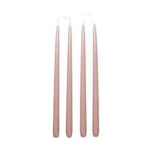 Broste Copenhagen - Smooth Bougie, H 38 cm, mauve rose (set…