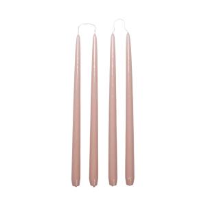 Broste Copenhagen - Smooth Bougie, H 38 cm, mauve rose (set…
