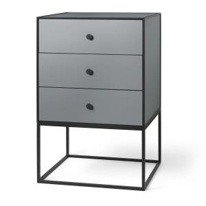 Audo - Frame Sideboard 49 (y compris 3 tiroirs), gris foncé