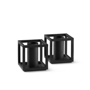 Audo - Kubus Micro Bougeoir, noir (set de 2)