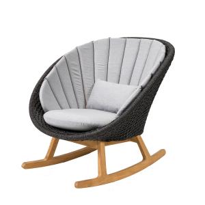 Cane-line - Peacock Chaise à bascule Outdoor, teck / gris f…
