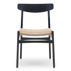 Carl Hansen - CH23 Chair Chaise, chêne laqué noir / tressag…