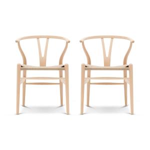 Carl Hansen - CH24 Wishbone Chair , hêtre savonné / tressag…