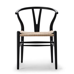 Carl Hansen - CH24 Wishbone Chair , soft black / tressage n…