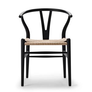 Carl Hansen - CH24 Wishbone Chair , soft black / tressage n…