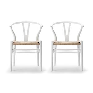 Carl Hansen - CH24 Wishbone Chair , soft white / tressage n…