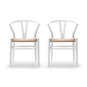 Carl Hansen - CH24 Wishbone Chair , soft white / tressage n…