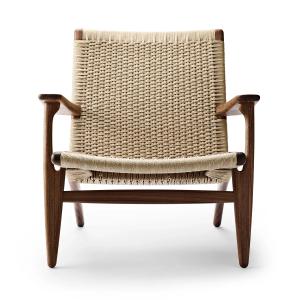 Carl Hansen - CH25 Fauteuil, noyer huilé / tressage naturel