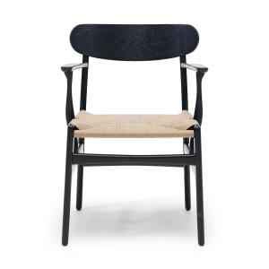 Carl Hansen - CH26 Chaise avec accoudoirs, chêne laqué noir…