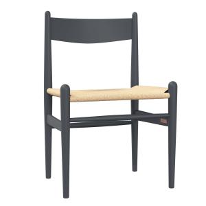 Carl Hansen - CH36 Chair, hêtre laqué soft anthracite / tre…