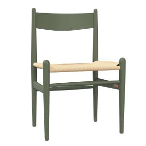 Carl Hansen - CH36 Chair, hêtre laqué vert olive soft / tre…