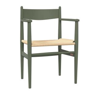 Carl Hansen - CH37 Chaise, hêtre soft verni vert olive / tr…