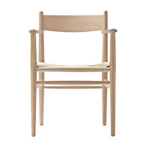Carl Hansen - CH37 Chaise, chêne savonné / tressage naturel…
